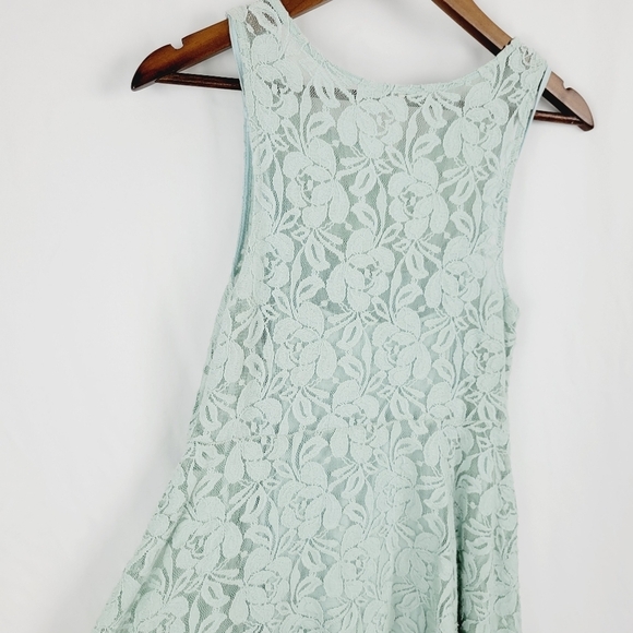 Free people mint green miles of lace dress size xs - Picture 5 of 10